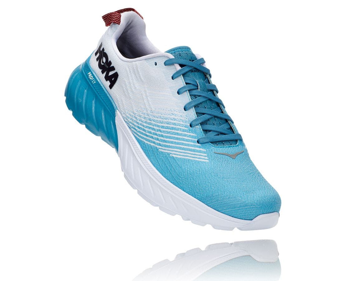 Hoka One One Mach 3 Férfi Edzőcipő Kék / Fehér [NKVIW-9182]